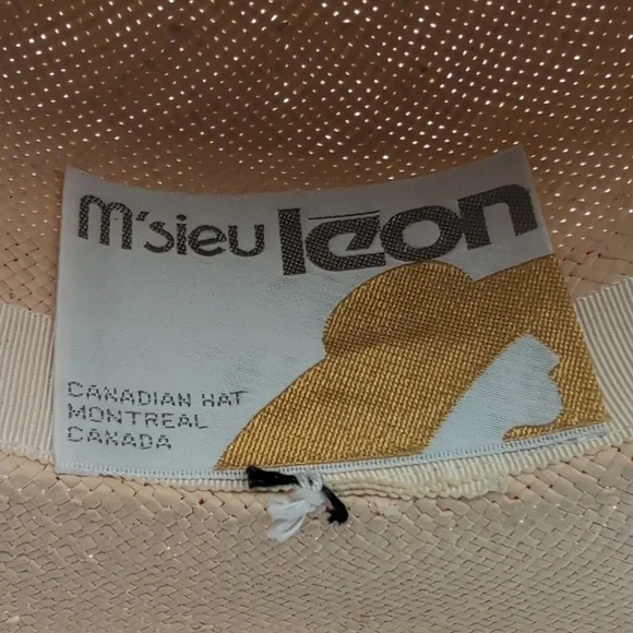 M'sieu Leon| Elegant Women's Straw Hat with Red Band and Floral Accent - Picture 3 of 11